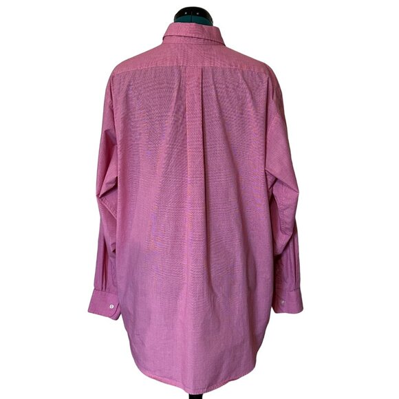 Men's Chaps Classic Fit Wrinkle Pink Button-Down Dress Shirt Cotton Blend Size X - Picture 3 of 16